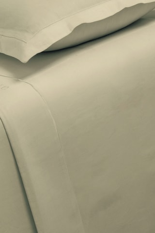 Drap plat en satin de coton 80 fils/cm² Uni - Kaki clair