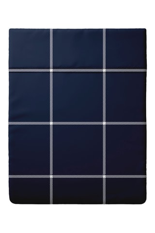 Drap plat en satin de coton 80 fils/cm² Amélia - Bleu foncé