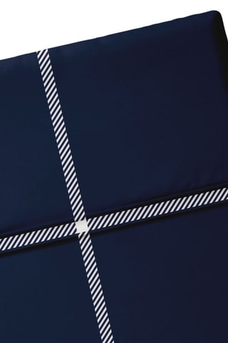 Drap plat en satin de coton 80 fils/cm² Amélia - Bleu foncé