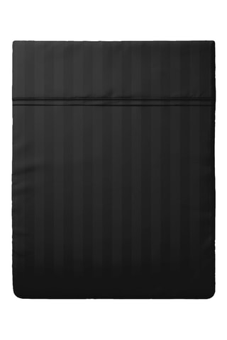 Drap plat en satin de coton 80 fils/cm² Dobby - Noir