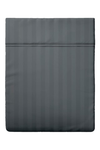 Drap plat en satin de coton 80 fils/cm² Dobby - Gris foncé
