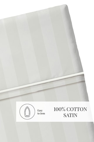 Drap plat en satin de coton 80 fils/cm² Dobby - Vert d'eau