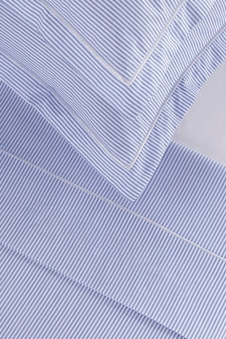 Parure de draps en percale de coton 80 fils/cm² Dauphine - Ciel