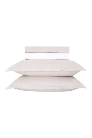 Parure de draps en percale de coton 80 fils/cm² Dauphine - Taupe