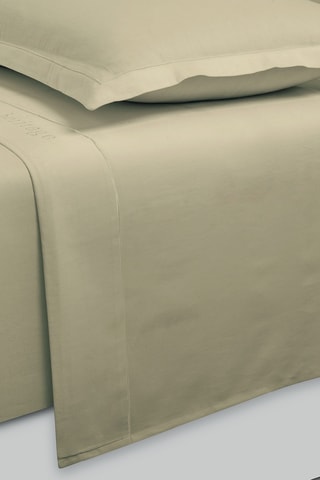 Parure de draps en satin de coton 80 fils/cm² Uni - Kaki clair