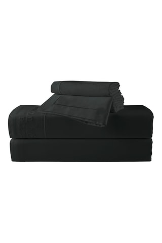 Parure de draps en satin de coton 80 fils/cm² Uni - Anthracite