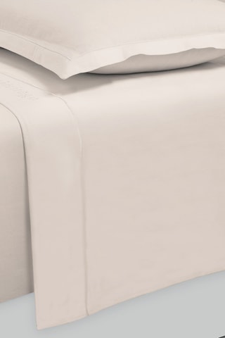 Parure de draps en satin de coton 80 fils/cm² Uni - Beige
