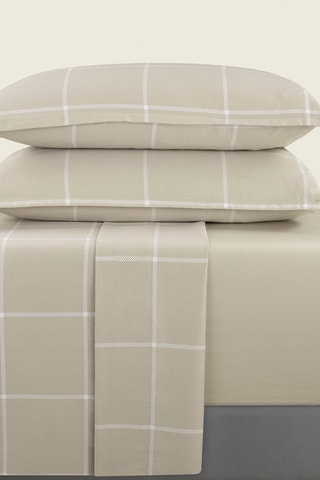 Parure de draps en satin de coton 80 fils/cm² Amélia - Taupe