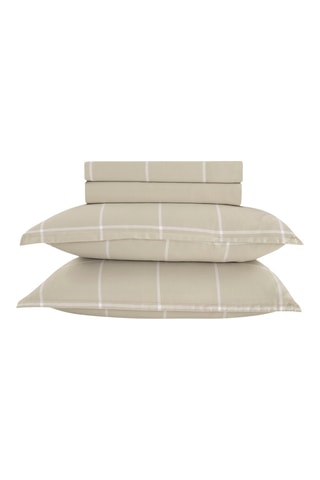 Parure de draps en satin de coton 80 fils/cm² Amélia - Taupe