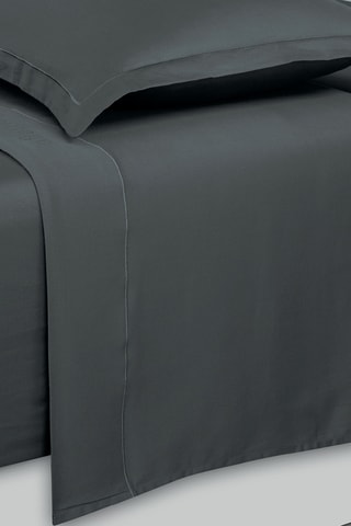Parure de draps en satin de coton 80 fils/cm² Uni - Anthracite