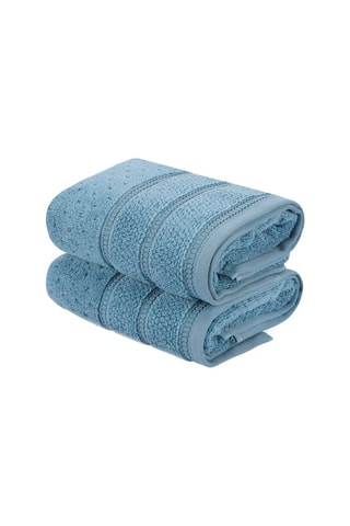 2 toalhas de banho Arella Azul - 50 x 90 cm