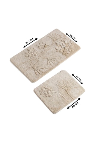 2 Badmatten Orkide Beige