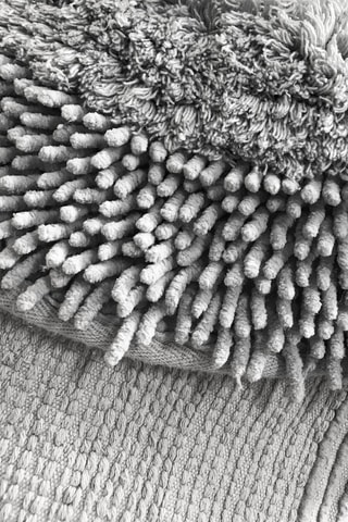2 Badmatten Macaroni - Grijs - 60 x 100 en 50 x 60 cm