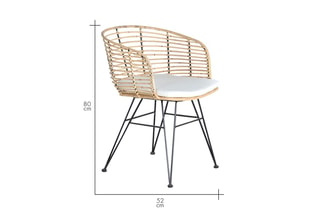 2 fauteuils - Naturel et noir