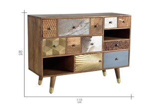 Commode 5 tiroirs - Naturel