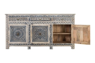 Buffet 3 portes en manguier - 190 x 96 x 44 cm