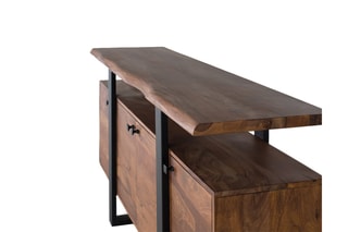 Buffet 4 portes - Naturel et noir