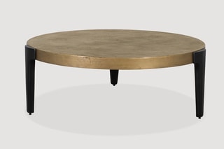 Table basse -  Doré et noir