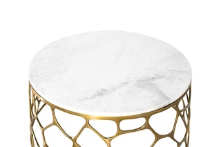 Table basse en marbre - 90 x 44 x 90 cm