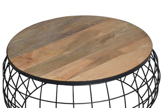 2 tables basses - Naturel et noir