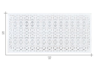 Panneau décoratif - Blanc décapé et beige