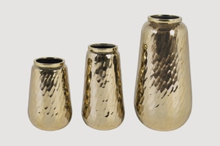 3 vases - 20/31/42 cm - Doré