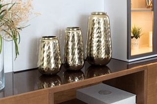3 vases - 20/31/42 cm - Doré
