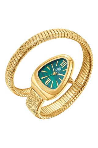 Relógio de quartzo em metal - Dourado e azul
