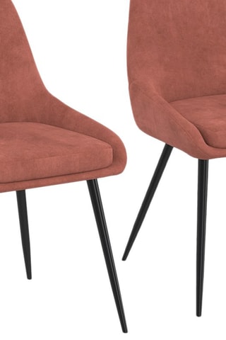 2 chaises Olivia - Terracotta et noir