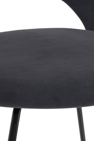 2 chaises Malone - Gris foncé et noir