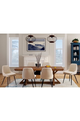 6 chaises Olivia - Beige et noir