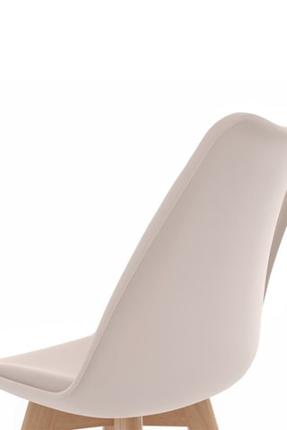 4 chaises Nordia - Beige et naturel