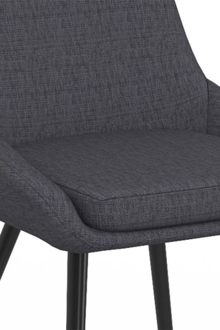 6 chaises Ornella - Gris et noir