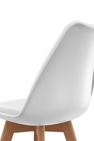 4 chaises - Blanc et naturel