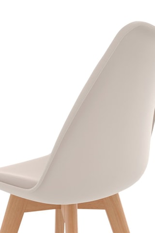 6 chaises Nordia - Beige, terracotta et gris foncé