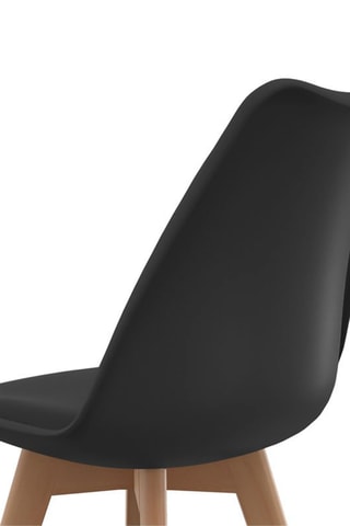 6 chaises Nordia - Naturel et noir