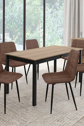 6 chaises Linda - Marron
