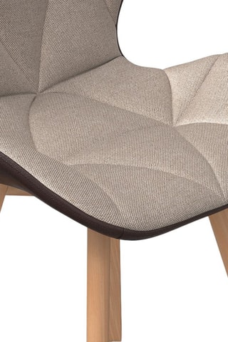 2 chaises Gladys - Taupe et naturel