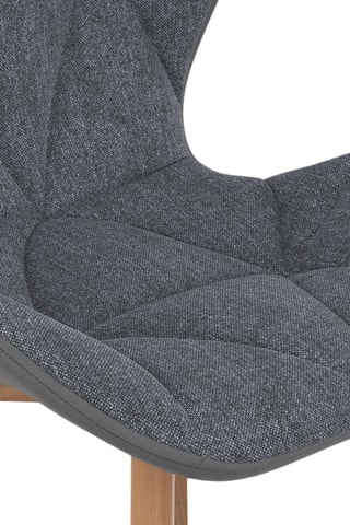 4 chaises Gladys - Gris et naturel