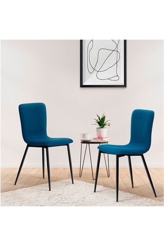 2 chaises Margot - Bleu canard