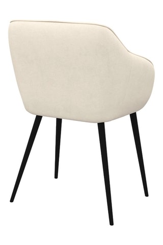 2 fauteuils Julia - Crème et noir - Velours