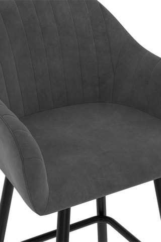 2 tabourets de bar Ariana - Gris foncé