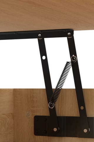 Table basse avec plateau relevable - Imitation bois et blanc
