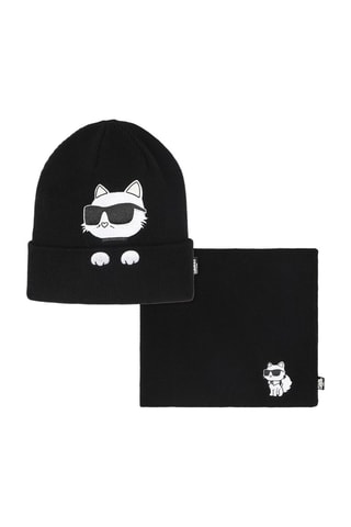 Bonnet et snood - Noir - Karl Lagerfeld