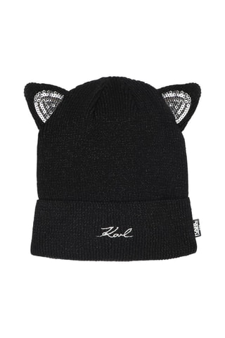 Bonnet à oreilles - Noir - Karl Lagerfeld