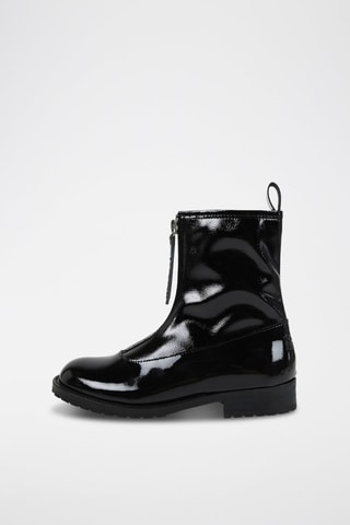 Bottines en cuir verni - Noir - Karl Lagerfeld