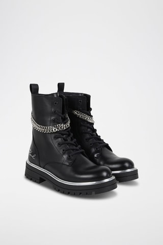 Bottines en cuir - Noir - Karl Lagerfeld
