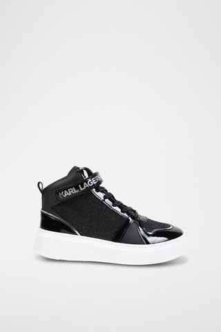 Basket montantes en cuir - Noir - Karl Lagerfeld