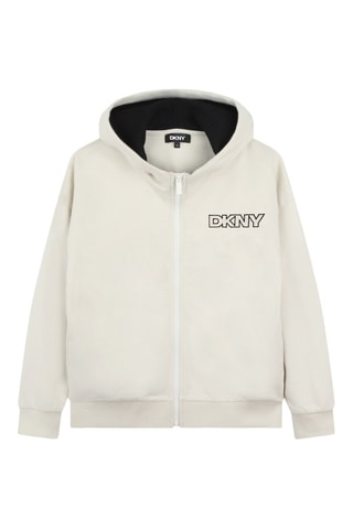 Sweat à capuche - Blanc cassé - DKNY