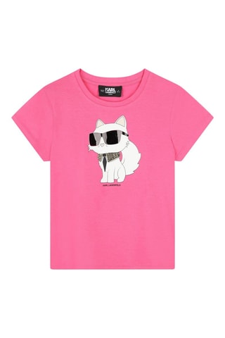 T-shirt en coton biologique - Rose - Karl Lagerfeld